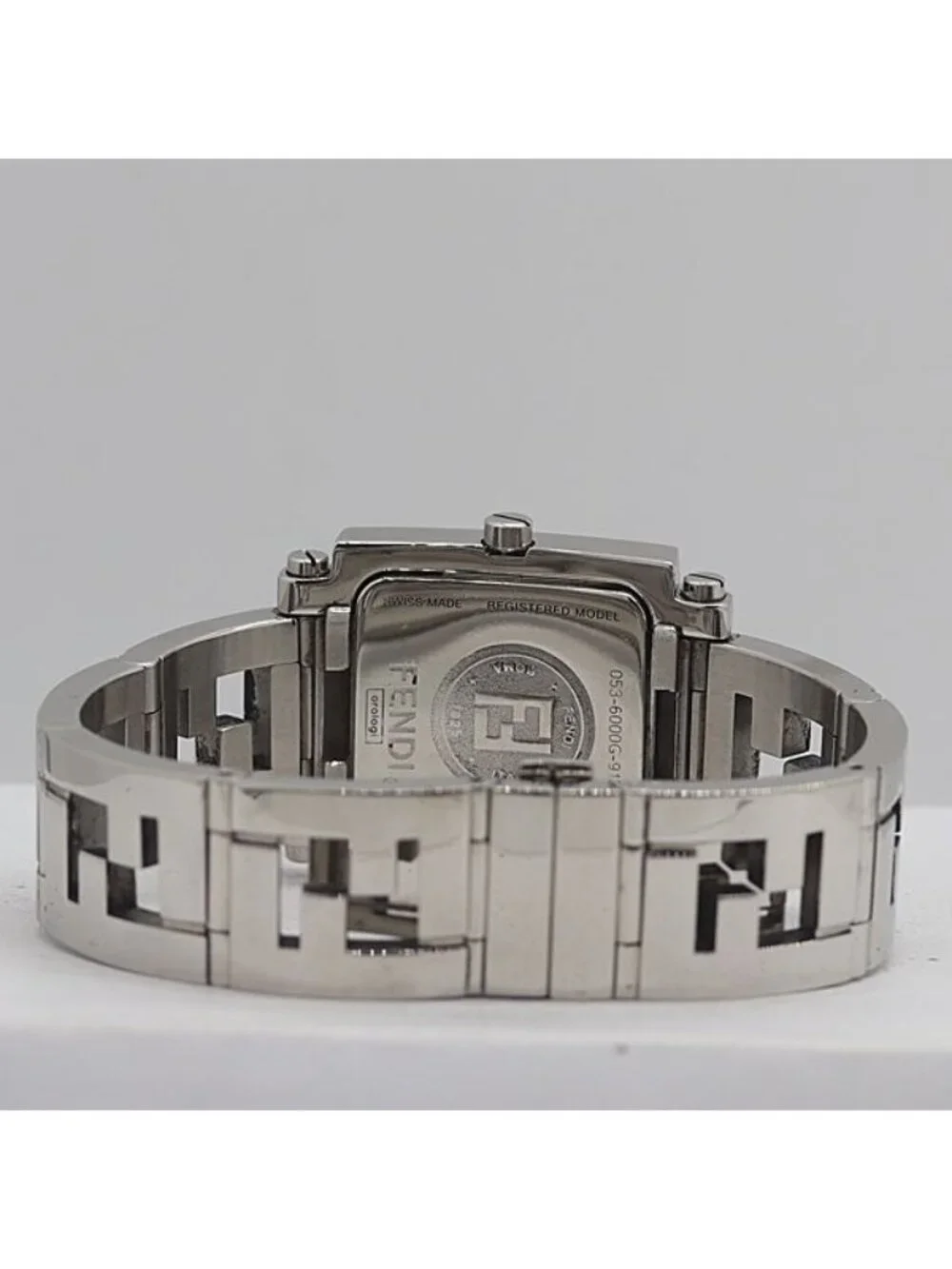 Fendi Quartz Black Dial Date Square Watch